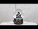 Marine Ocean Atlantis Goddess Mermaid Playing With Dolphin Water Globe Figurine