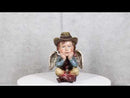 Country Rustic Western Cowboy Angel Wearing Hat And Red Boots Sitting Figurine