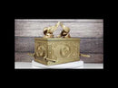 Matte Gold Throne Of God Ark Of Covenant Model W/ Contents Trinket Box Figurine