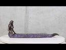 Purple Hues Ocean Mermaid Ariel Sitting With Tail Out Basin Catch Incense Burner