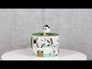 Whimsical Kung Fu Panda Bear Diary Cartoon Ceramic Mug With Silicone Lid