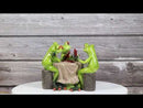 Cheaters' Royal Flush Trio Frogs Playing Poker Card At Gambling Table Figurine