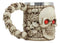 Ossuary Skeleton Heap Of Skulls Ghost Skull With Red Crystal Eyes Coffee Mug