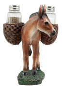 Ebros Rustic Country Farm Mule Carrying Saddlebags Salt Pepper Shakers Holder