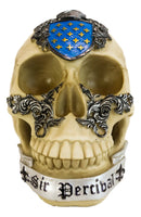 Legendary King Arthur Roundtable Knights Sir Percival Holy Grail Skull Statue