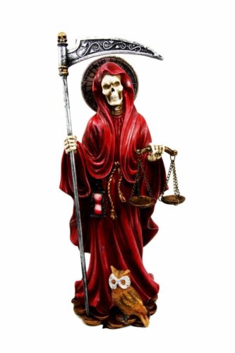 Ebros Red Robe Holy Death Santa Muerte Day of The Dead Figurine Symbol ...