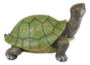 Ebros Nautical Marine Realistic Green Tortoise With Head Raised Statue 16.5"L