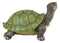 Ebros Nautical Marine Realistic Green Tortoise With Head Raised Statue 16.5"L