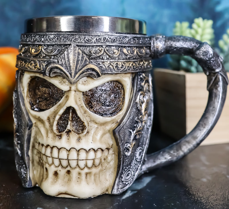 Royal Fleur De Lis Centurion Helmet Skull Coffee Mug 11oz Beer Stein Tankard