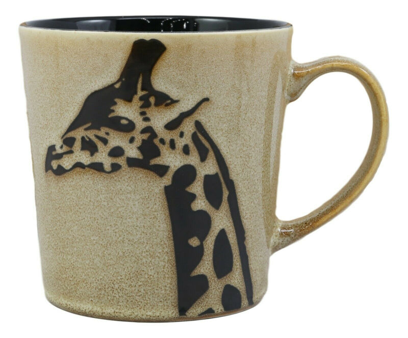 Ebros Ceramic Animal Spirit Long Necked Giraffe Print Drinking Beverage Mug 16oz