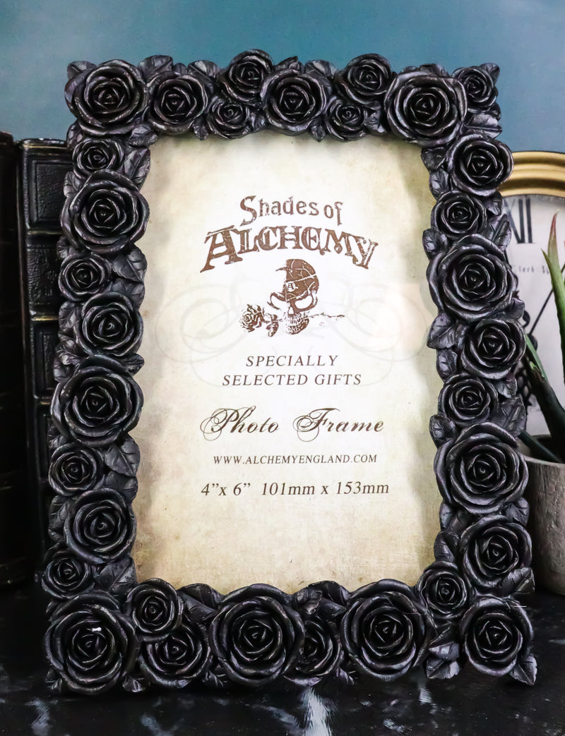 Beauty From Ashes Dark Romance Gothic Black Roses Floral Picture Frame 4"X6"