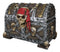 Large Caribbean Pirate Marauder Skull With Criss Cross Blades Treasure Chest Box