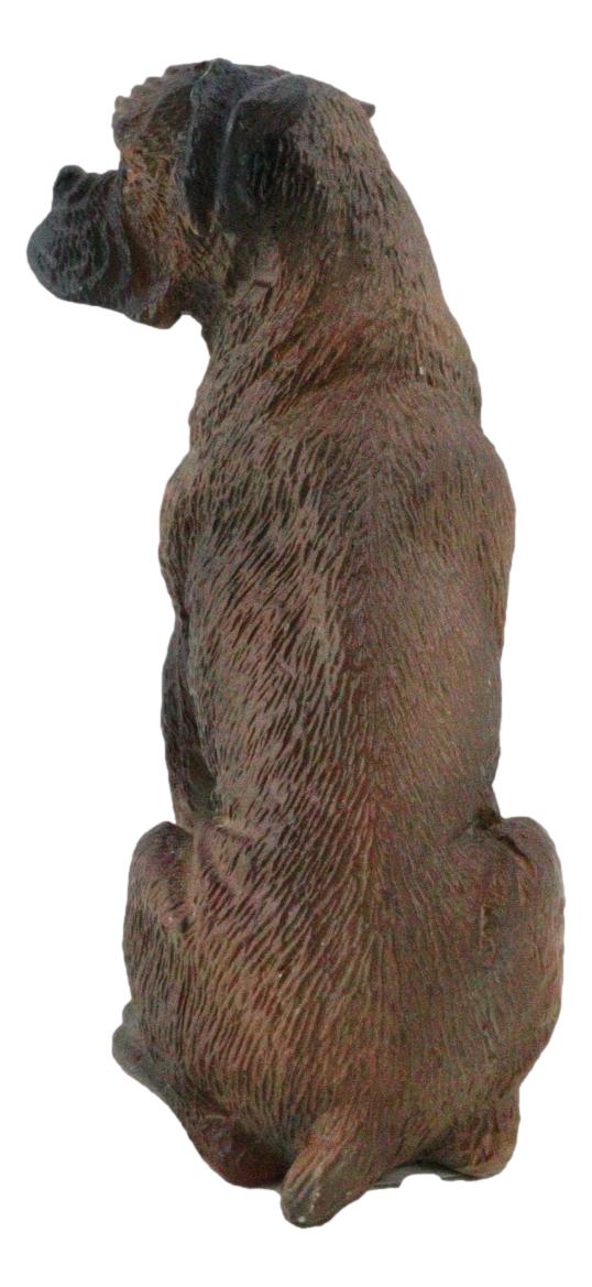 Realistic Pet Pal Adorable Sitting Brindle Boxer Dog Dollhouse Mini Figurine