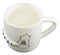 Ebros Pack Of 2 Black White Sitting Cat 3D Tail Coffee Mugs With Lid And Spoon 12oz