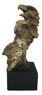 9"H American Bald Eagles Family Busts Figurine With Black Pedestal Eagle Decor