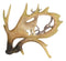 Rustic Western Emperor Moose Antlers With Buck Deer Stag Faux Wood Figurine