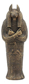 Ebros Egyptian Sarcophagus Box with Mummy Figurine 5.25" Long God of Afterlife Anubis Coffin Sculpture