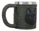 Ebros Gift Celtic Mystical Black Cat Witching Hour Resin 16oz Drinking Mug With Stainless Steel Rim Figurine For Coffee Tea Cereal Drinks Halloween Kitchen Dining Decor Of Cats Felines Kitty Kittens