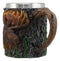 Ebros Emperor Woodland Bull Moose Mug Textured With Rustic Tree Bark Design 12oz