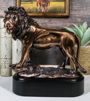 King Of The Jungle African Lion Pride Rock Scene Bronze Electroplated Figurine