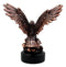 Wings of Glory Bald Eagle With American Flag Bronze Electroplated Figurine