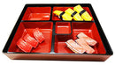 Ebros Gift Japanese 5 Compartments Bento Box Lacquered Plastic Serving Platter Gold