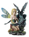 Large Dragonfly Fairy With Azure Ice Dragon Statue 12.5"Tall Lady Of The Lake