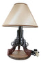 Western Wild West Triple Six Shooters Revolver Guns Side Table Lamp Statue Decor