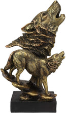 Ebros Large 15" Tall Howling Wolf Bust Statue On Museum Style Pedestal Base