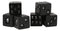 Ebros Small 0.75" Cube Skull Face Gaming Dice Set of 6 Matte Black Finish