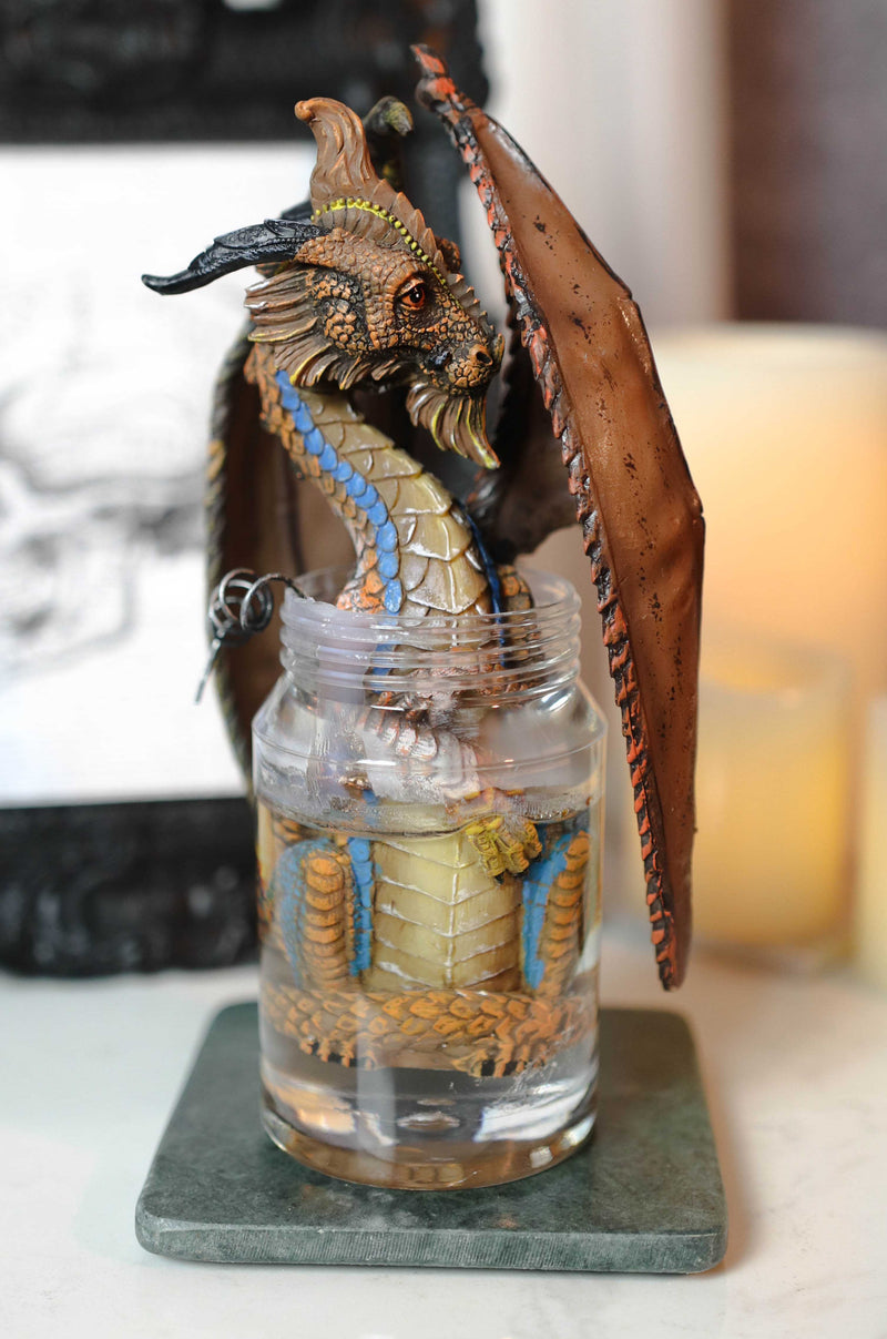 Cocktail Spirit Drunken Moonshine Liquor Dragon Statue Fantasy Decor Figurine