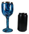 Ebros Thor Blue Lightning Thunder Bolt Rocker Skull Face Wine Goblet Chalice