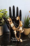 Black And White Fortune Teller Palmistry Hand Palms Ceramic Jewelry Holders Set