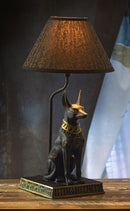 Black Gold Egyptian God Of Afterlife Death And Mummies Anubis Table Lamp Statue