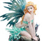 Elemental Water Goddess Khaleesi Fairy with Two Baby Dragons Statue 12.25"H