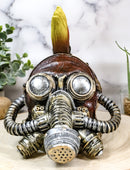 Ebros Steampunk Mohawk Punk Marauder Skull Wearing Strapped Gas Mask Figurine