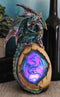 Ebros Water Dragon with LED Light Guarding Dragon Egg Collection 10" Height