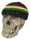 Positive Good Vibes Gypsy Rasta Skull With Beanie Hat Smoking Decorative Box