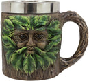 Ebros Forest Chibi Greenman Drink Mug With Tree Bark Tankard Coffee Cup 16oz