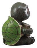 Large Baby Turtle Holding "Shello" Sign Statue 13"Tall Whimsical Welcome Greeter