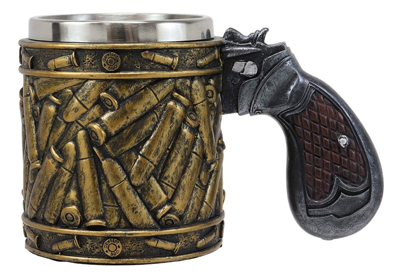 Pistol Beer Mug With Bullet Shell Decoration Men's Stainless - Temu