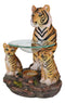 Jungle Predator Bengal Tiger Mother & Cubs Candle Heat Oil Tart Burner Figurine