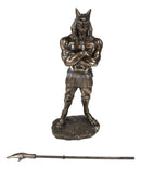 Ancient Egyptian Deity God Anubis With War Staff Statue God Of Afterlife Mummy