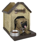 Pugsie Puppy Pug Dog In Doghouse Kennel Treat Bowl Stationery Pen Pencil Holder