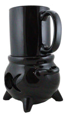 Wicca Triple Moon Cauldron Cup With Candle Holder Mug Warmer Shadow Caster Set