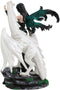 Gothic Pearl Visionary Fairy Strolling With Solar Viserion Dragon Pet Figurine