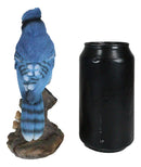 Wildlife Blue Jay Passerine Bird Perching on Tree Stump Spring Bouncing Figurine