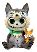 Furrybones Big Bad Wolf Figurine 3.5"H Hooded Wolfgang Costume Skeleton Monster