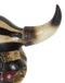 Western Bison Bull Cow Skull With USA Flag Maltese Fire Fighter Cross Wall Decor