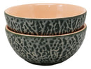 Ceramic Gourmet Presentation Fruity Cantaloupe Design Small Dipping Bowls Set